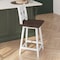 Flash Furniture Gwendolyn Commercial Solid Wood Modern Farmhouse Swivel Counter Height Barstool in Antique Whitewash ES-G1-24-WH-GG - alternate 6